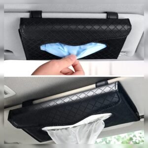 Visor Mask Holder Car Visor Tissue Holder Car Sun Visor Tissue Holder Sun Visor Napkin Holder Backseat Tissue Case Holder for Car Accessories(Black Plaid Stripes)